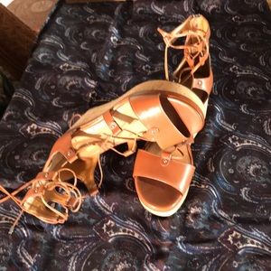 COACH Roman style platform sandals. Size 10.